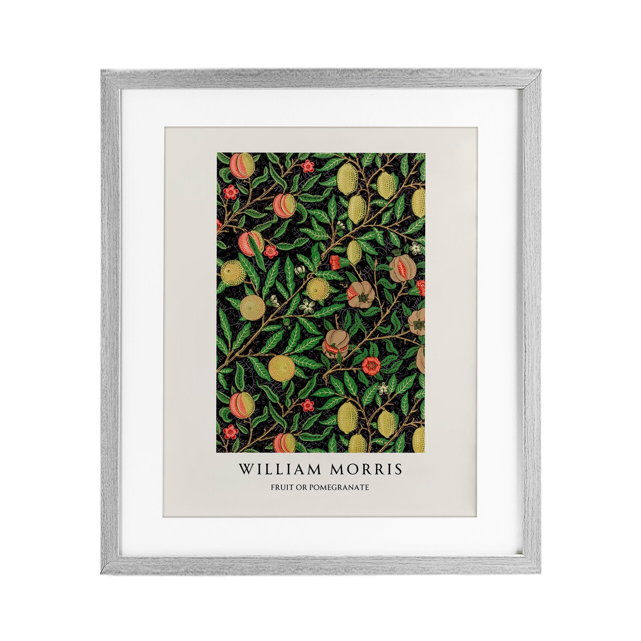 Stupell Industries William Morris Fruit Or Pomegranate Black Framed Print Under Glass, design by Vintage Hustle